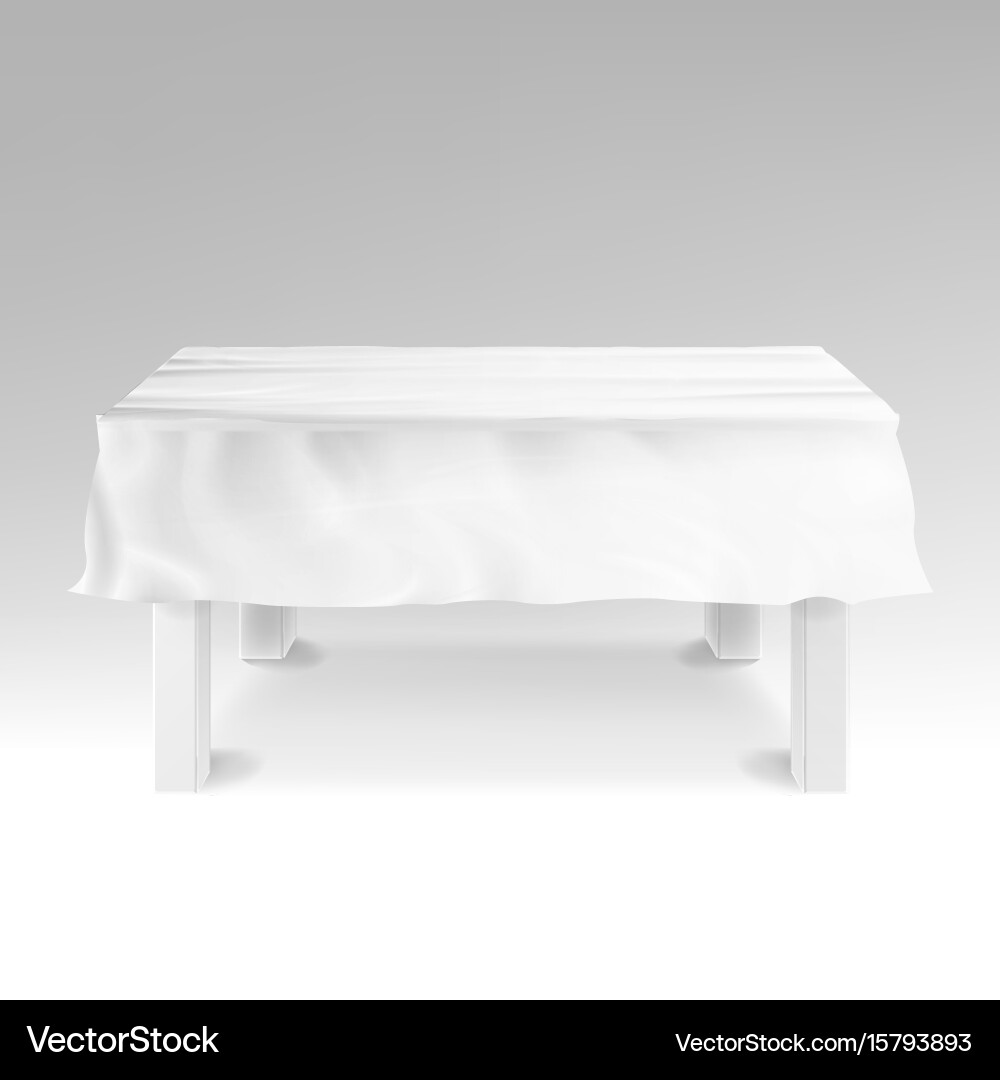 Tablecloth realistic empty rectangular Vector Image