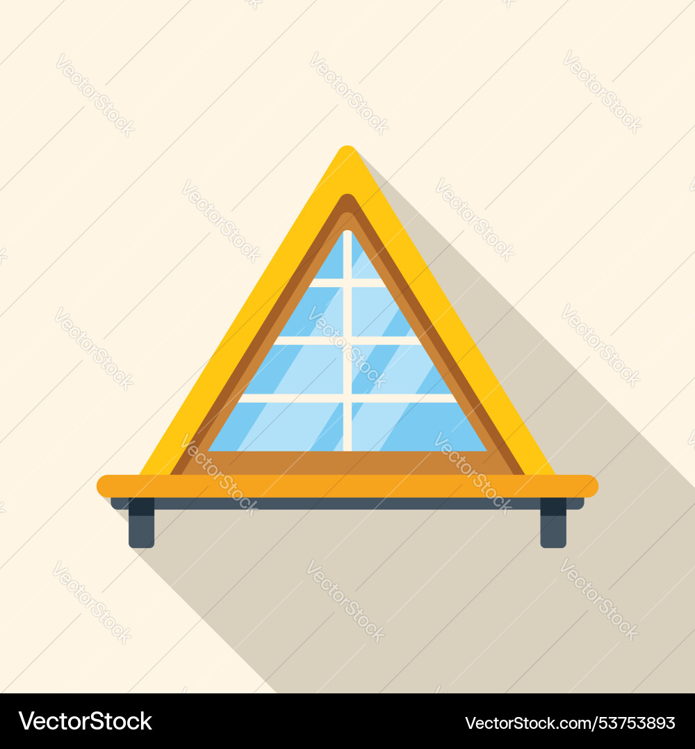 This triangular attic window is providing natural This triangular attic window is providing natural vector image