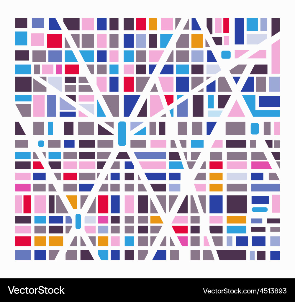 Urban Map Pattern Vector Image