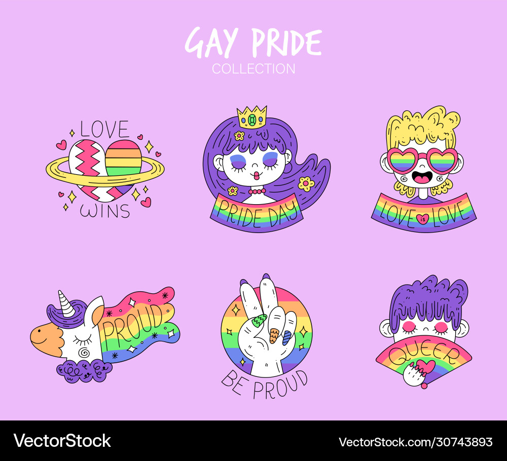 Variety gay Stolz Aufkleber Variety gay Stolz Aufkleber vektorbild