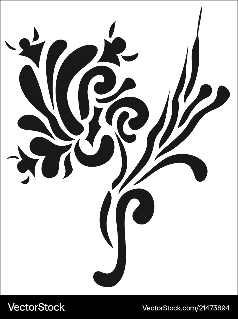 Abstract doodle flower Royalty Free Vector Image