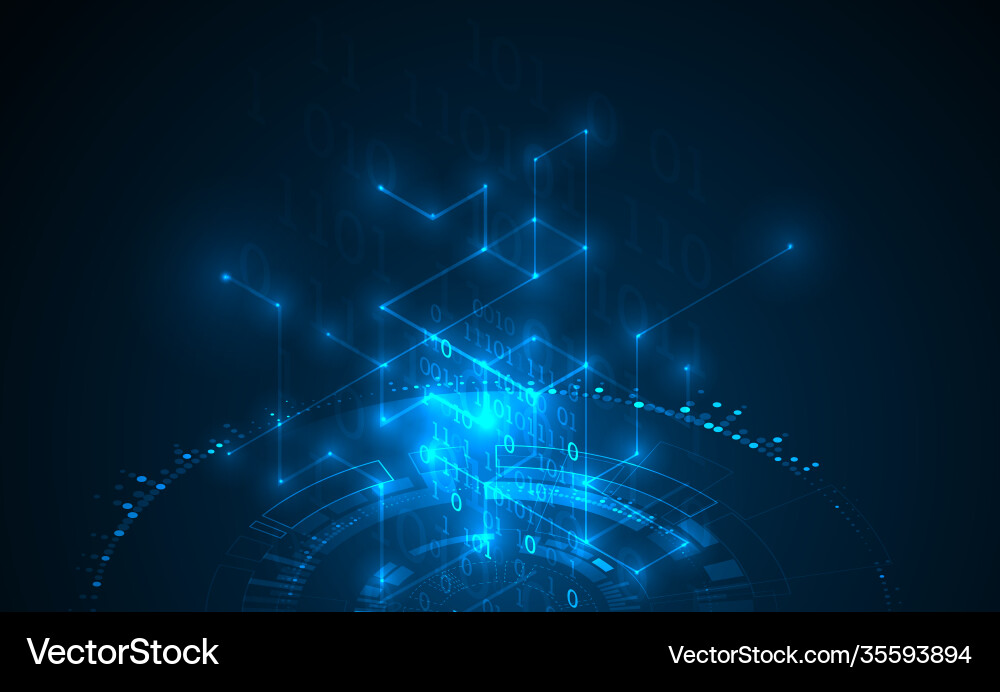 Abstract Technology Circuit Network vector image