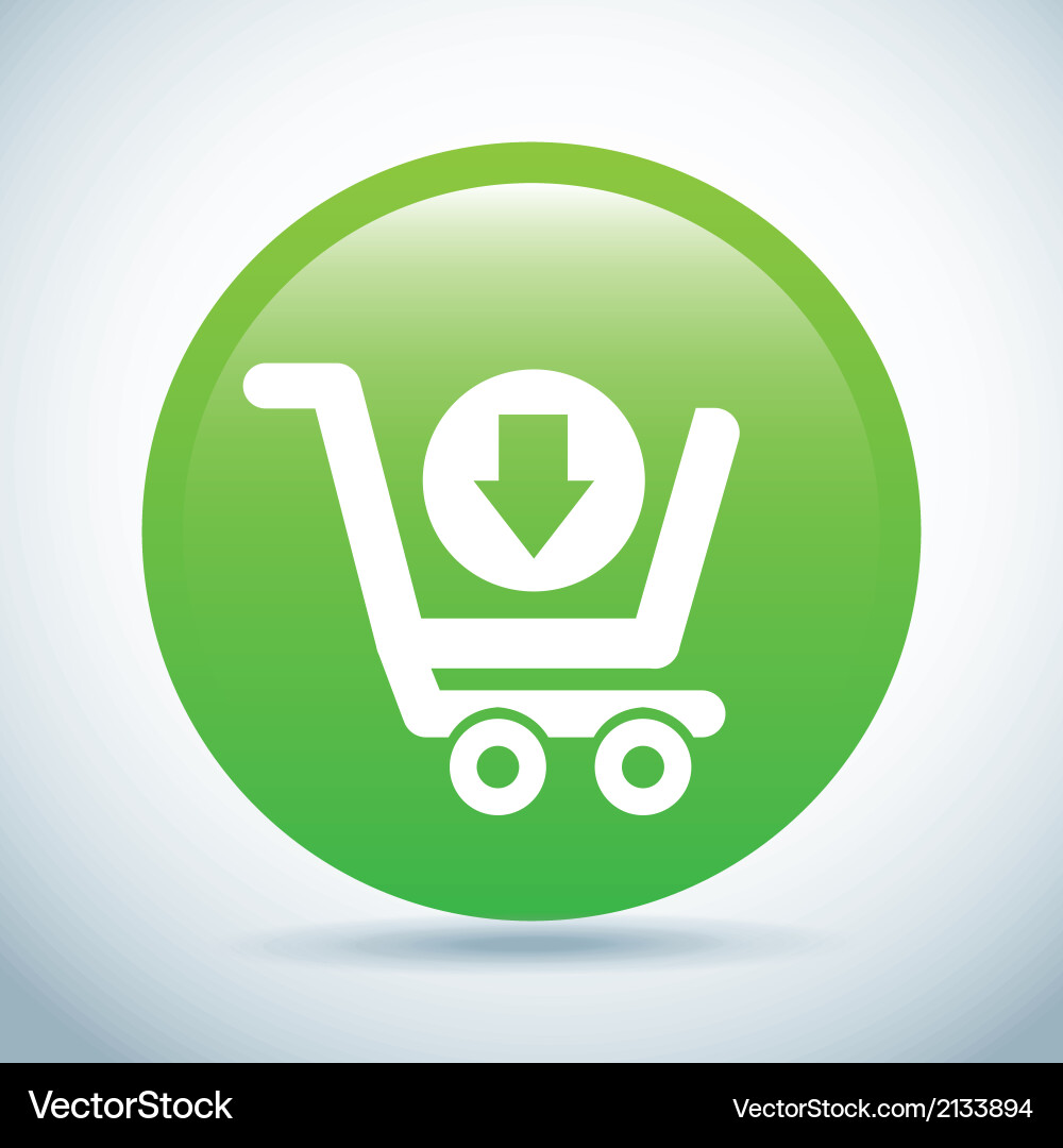 Add to cart over gray background vector image