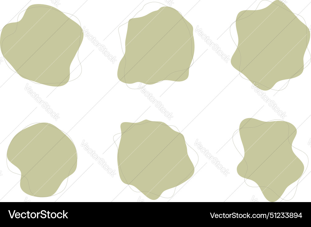 Blobs fluid liquid shapes symbol visual set Blobs fluid liquid shapes symbol visual set Vector Image