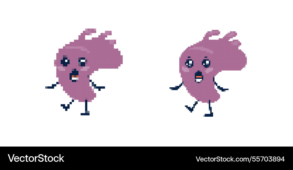 Charming pixel art character with unique vector image
