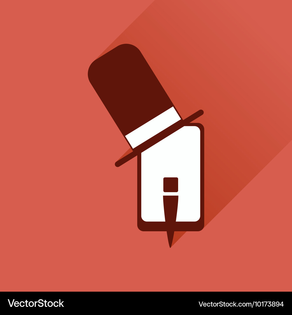 Flat web icon with long shadow mobile gentleman Vector Image