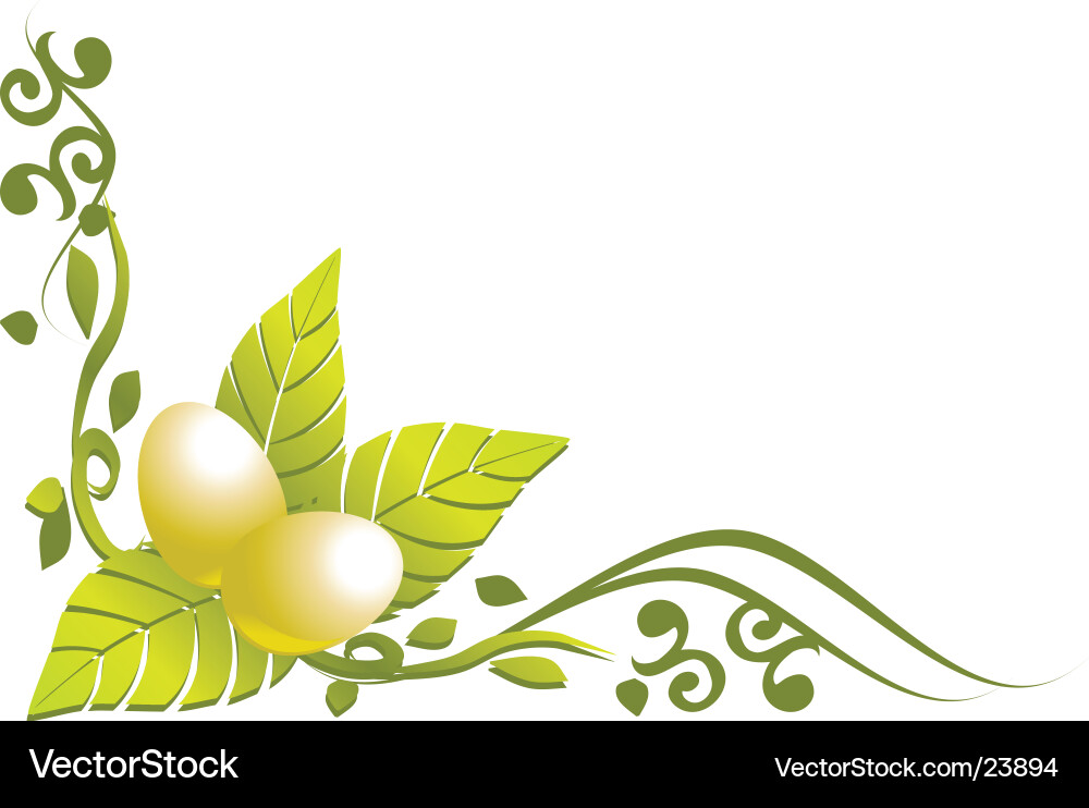 Floral Corner Element Vector Image