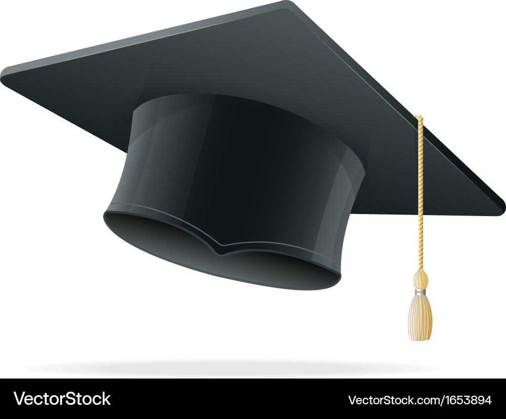 Graduierungskappe mit Tassel vektorbild