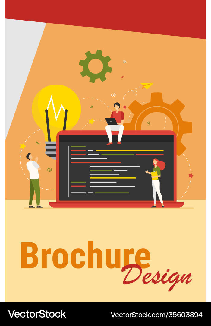 Kleine Programmierer kodieren neues Projekt Kleine Programmierer kodieren neues Projekt Vektorbild