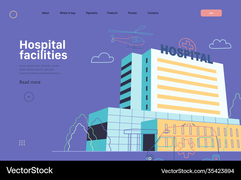 Krankenversicherung - Krankenhaus Krankenversicherung - Krankenhaus vektorbild