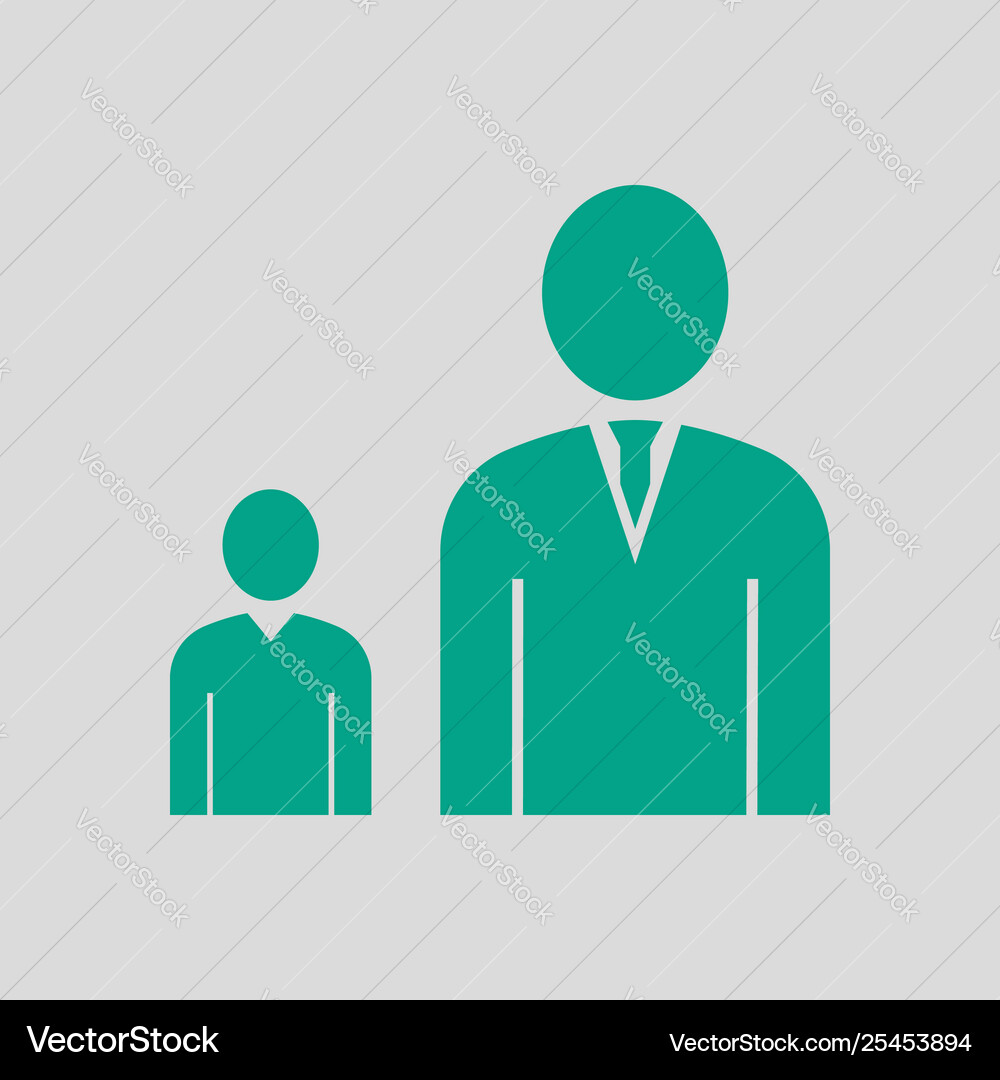 Man boss with subordinate icon vector image