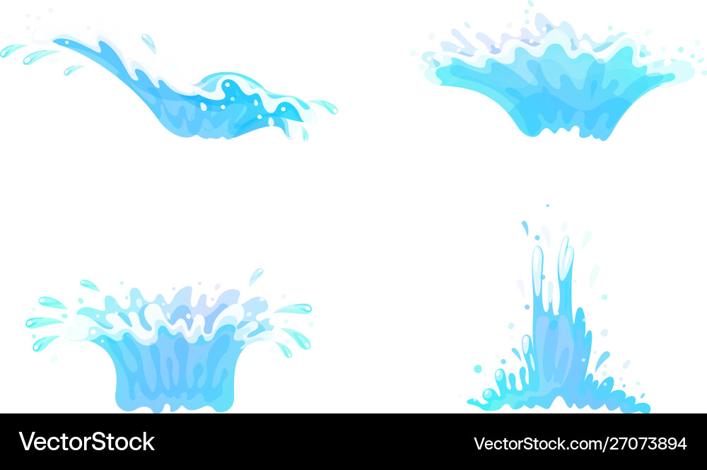 Ocean Wave Splash Element Vector Image