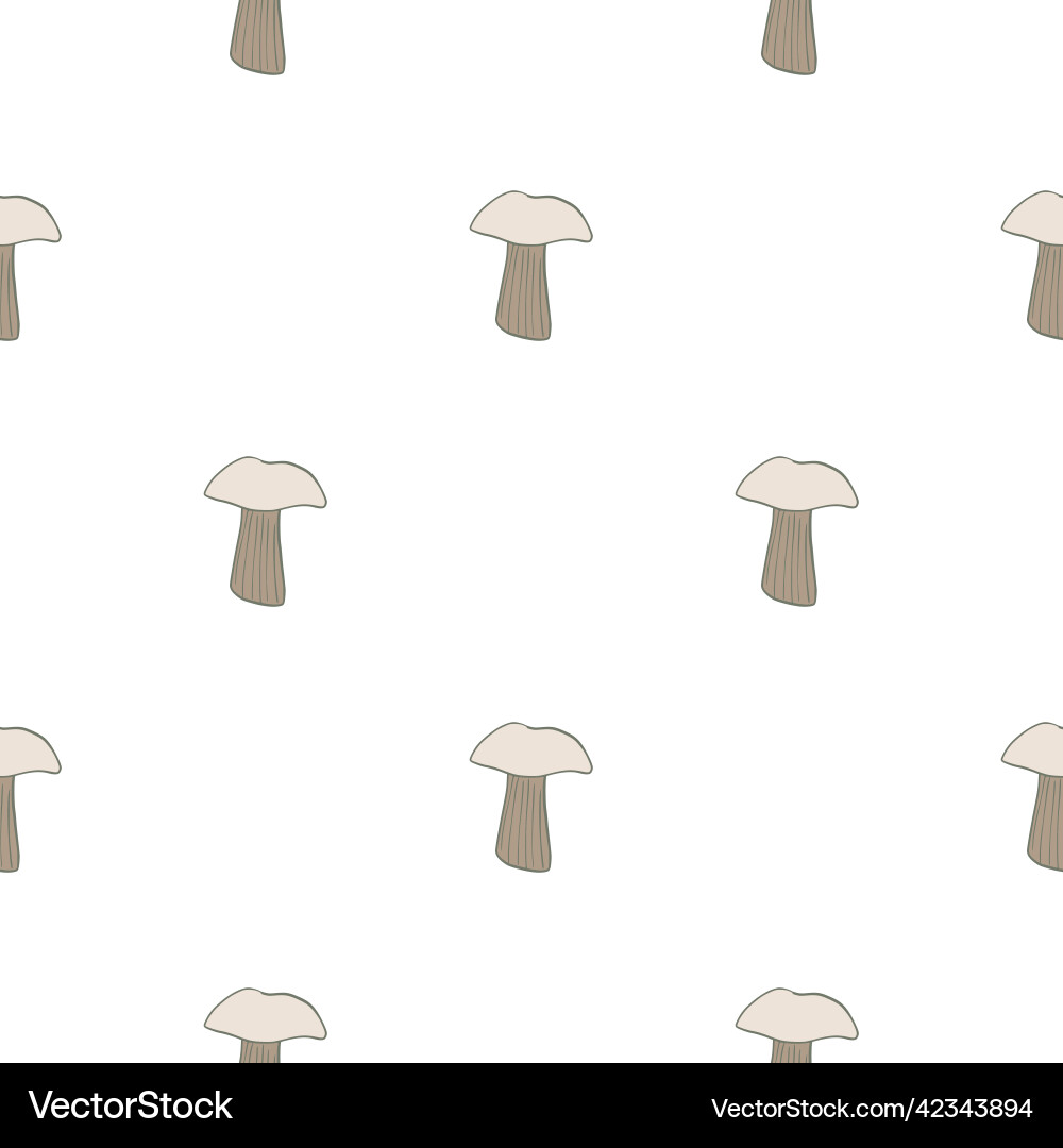 Seamless pattern with mushrooms background vector image