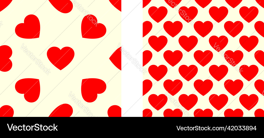 Seamless repeatable heart shape icon pattern Vector Image