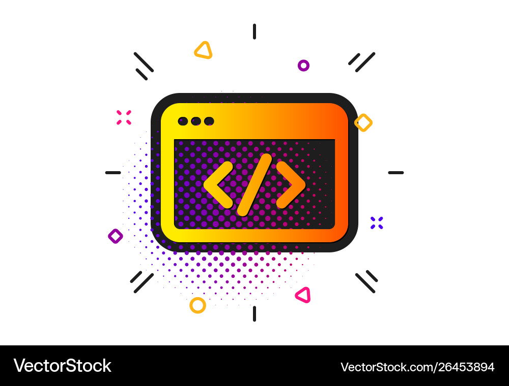 Seo script icon web programming sign traffic vector image