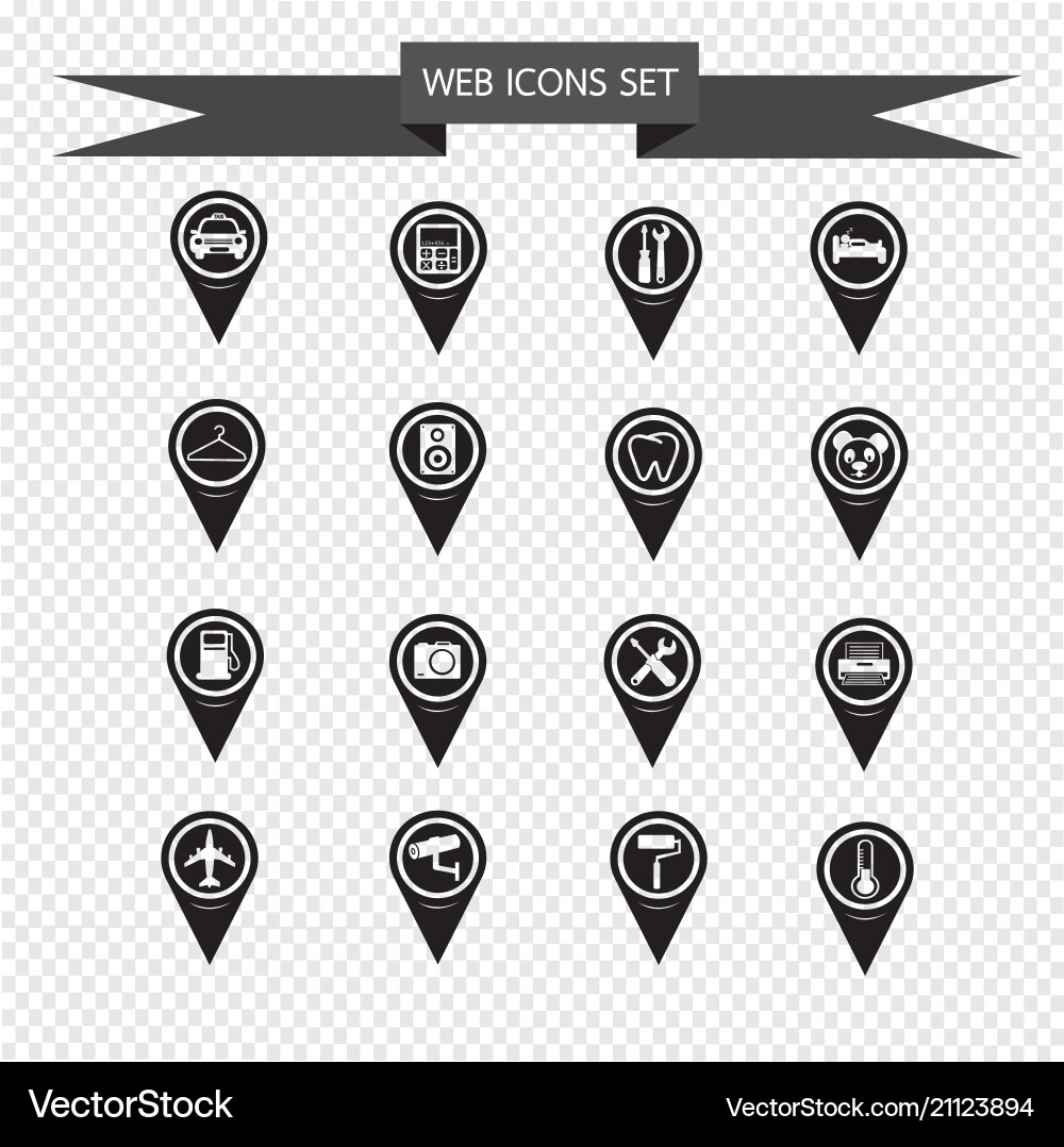 Set von Kartenzeiger-Symbolen für die Website Set von Kartenzeiger-Symbolen für die Website vektorbild