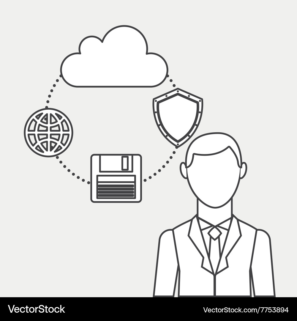 Web hosting design Vector Image