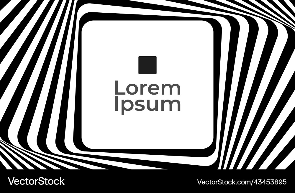 Abstract frame in the form of a rectangle black vector image