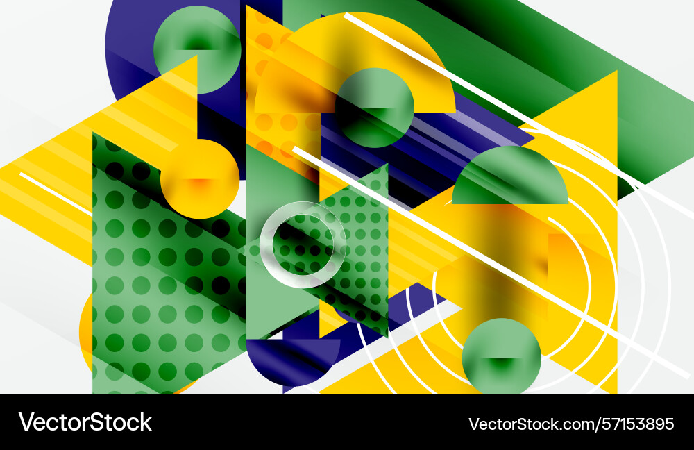 Abstract geometric composition overlapping shapes Abstract geometric composition overlapping shapes Vector Image