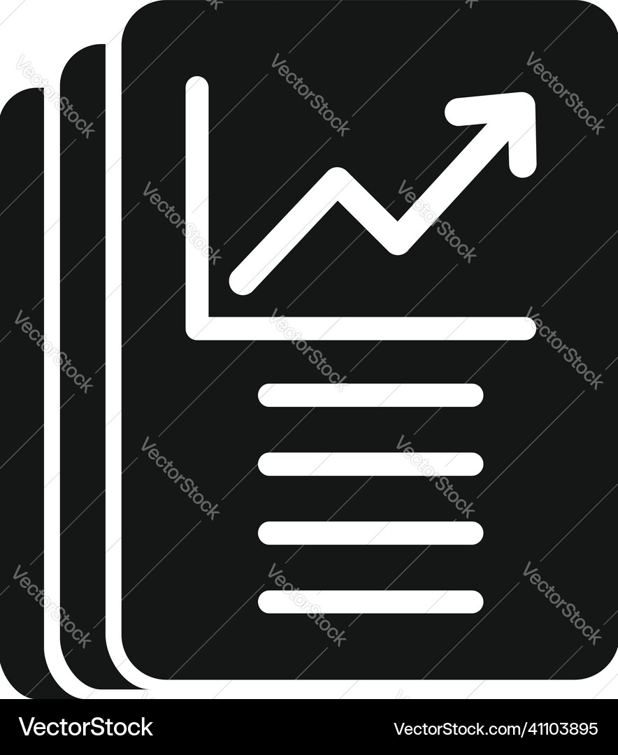 Data file graph icon simple document Data file graph icon simple document vector image