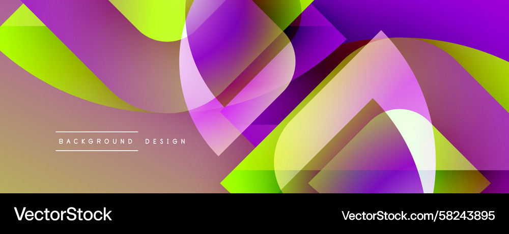 Dynamic Overlapping Shapes Vector Image