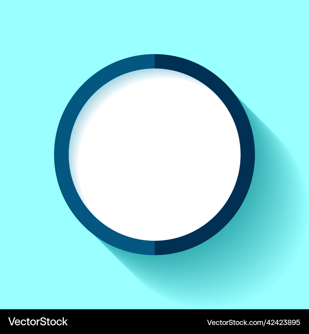 Empty icon in flat style button Empty icon in flat style button vector image
