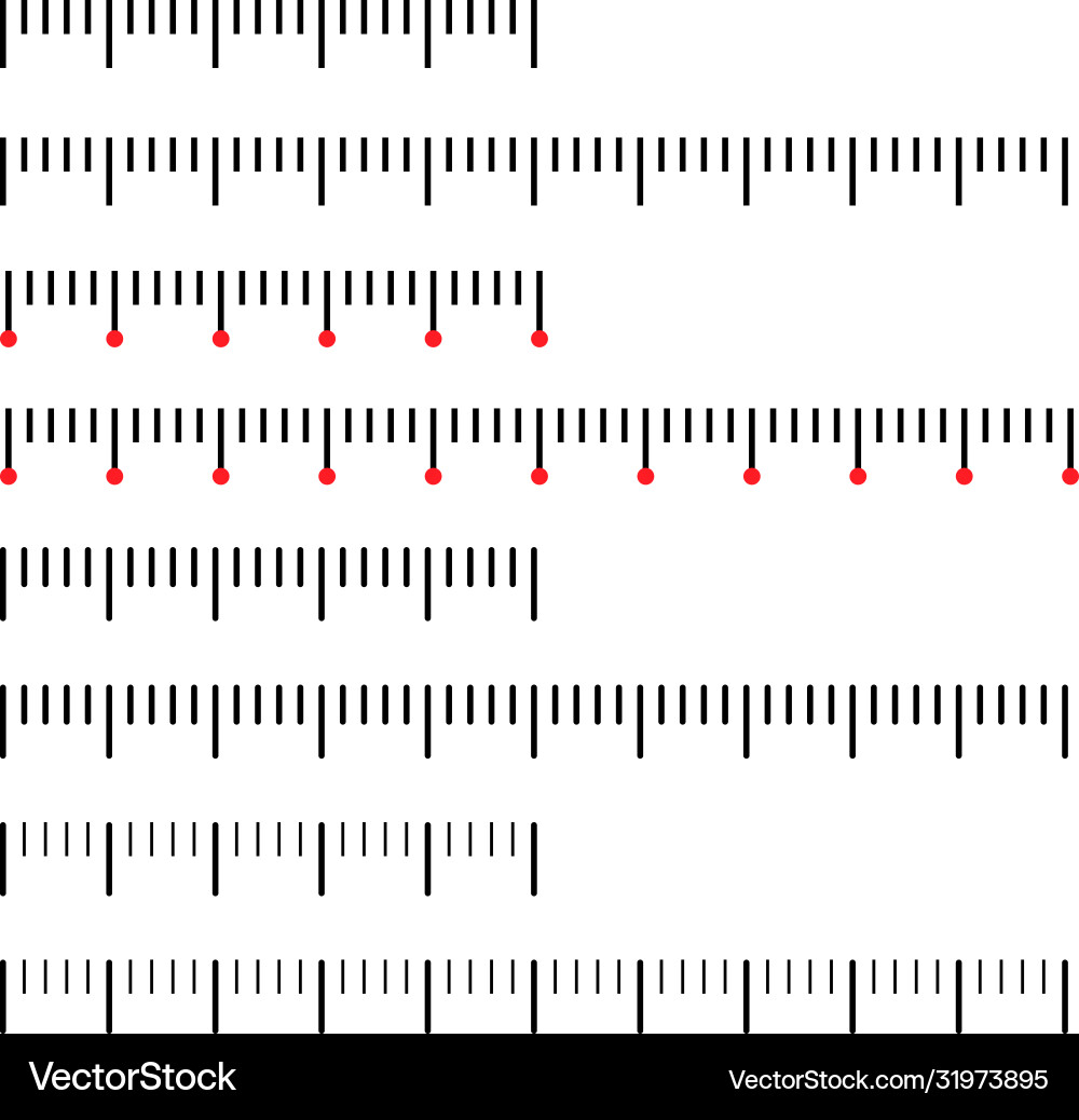 Measuring scale set meter symbol icon isolated Measuring scale set meter symbol icon isolated Vector Image