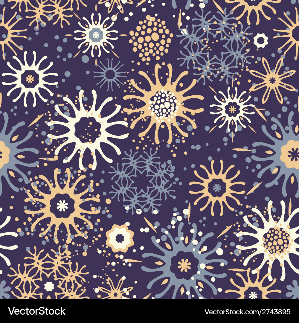 Seamless pattern with colorful abstract doodle vector image