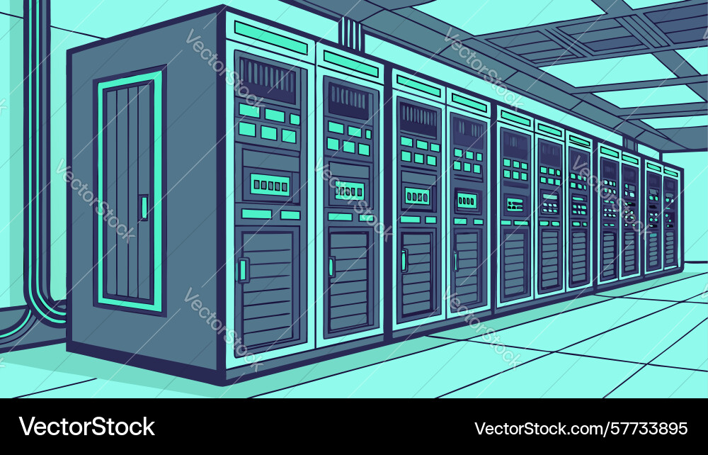 Secure data servers cybersecurity cloud storage vector image