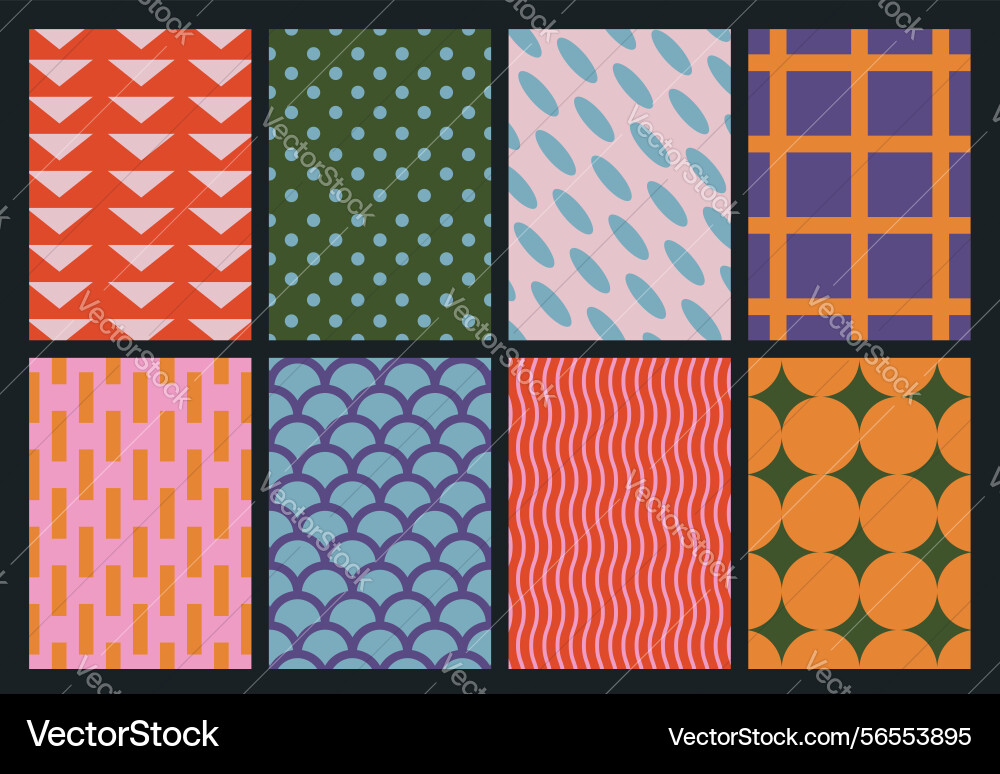 Set of colorful geometric backgrounds minimal Set of colorful geometric backgrounds minimal Vector Image