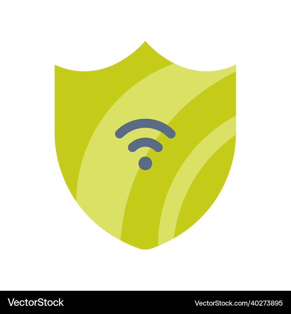 Shield web security for wifi single isolated icon Shield web security for wifi single isolated icon Vector Image