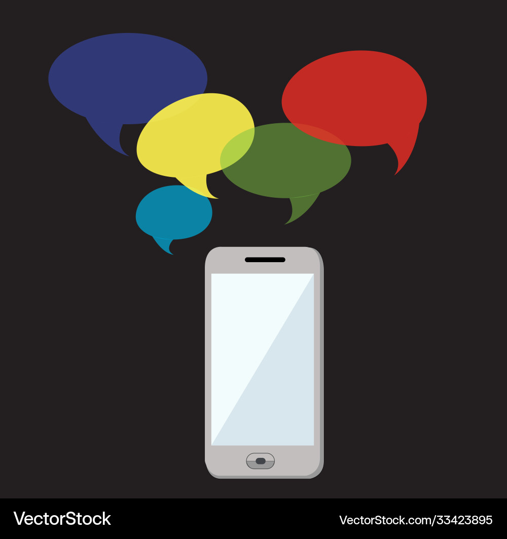 Smartphone notifications and background Smartphone notifications and background vector image
