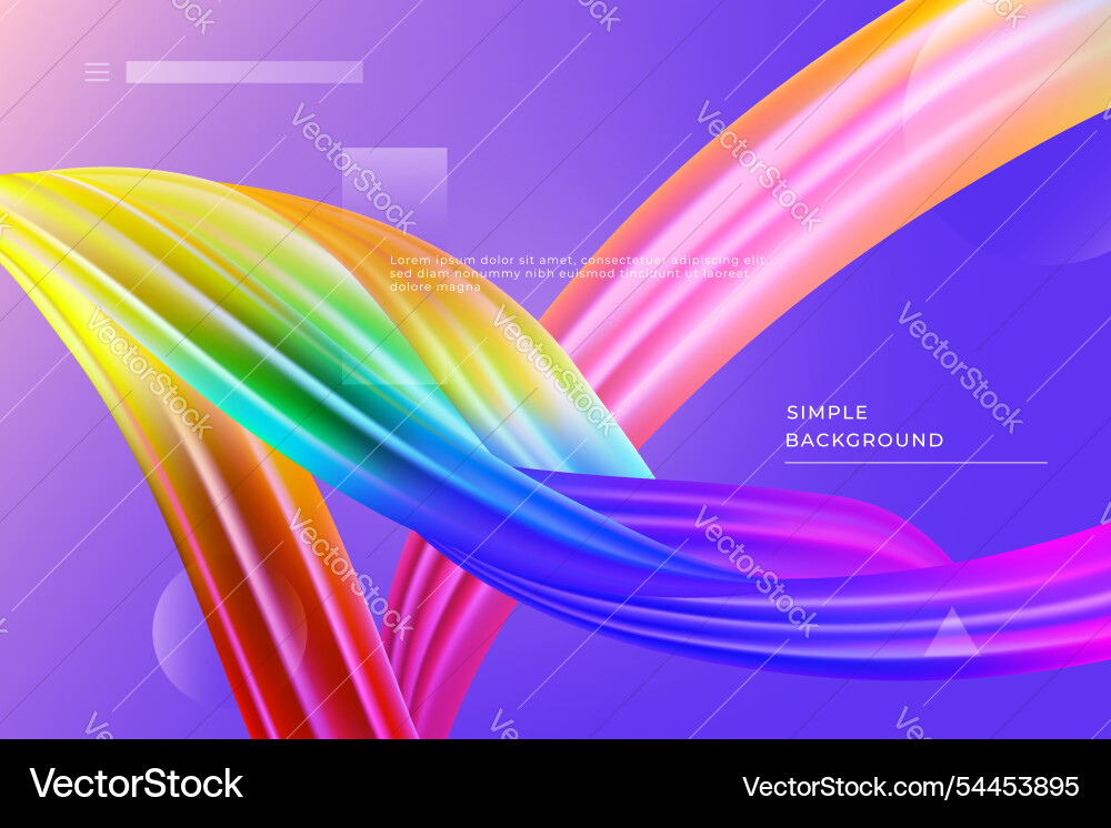 Trendy abstract design template background with 3d vector image
