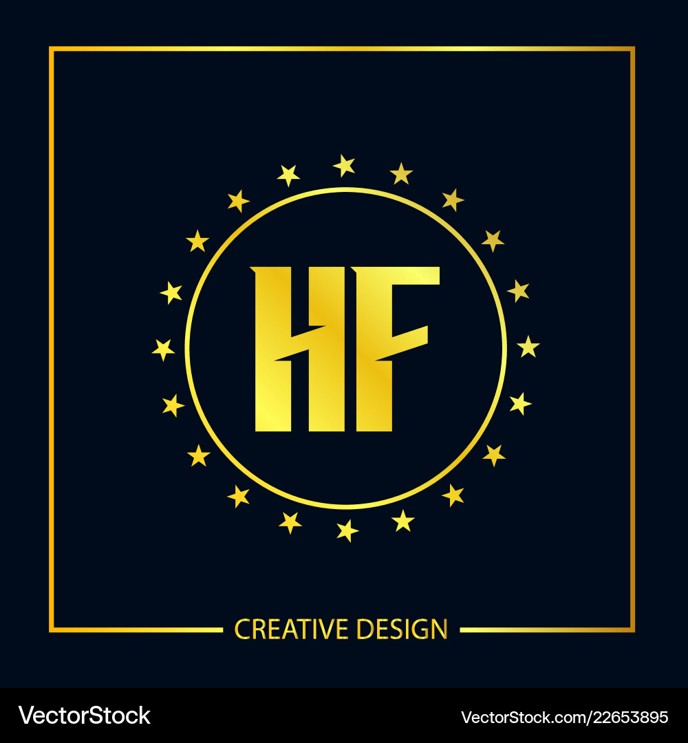 Ursprünglicher Buchstabe hf Logo Vorlage Design Ursprünglicher Buchstabe hf Logo Vorlage Design vektorbild
