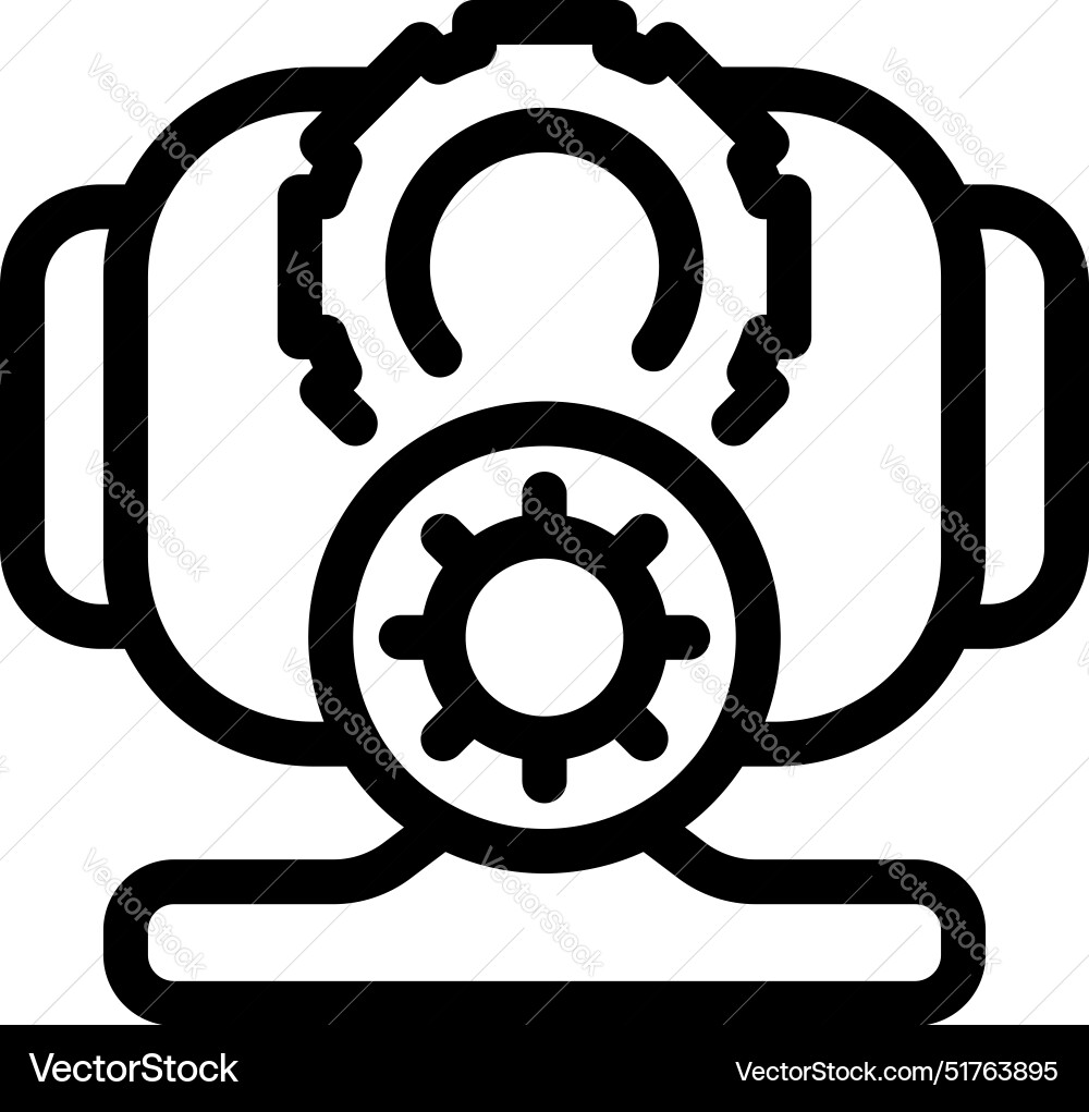 Web camera showing setting gear configuration icon Web camera showing setting gear configuration icon vector image