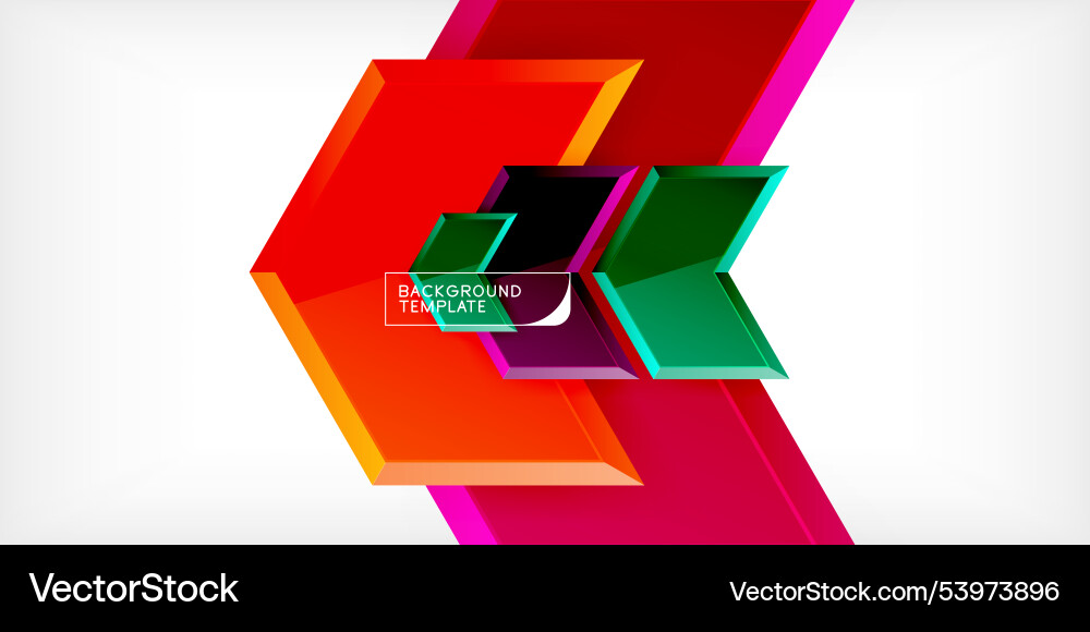 3d arrow techno design template Vector Image