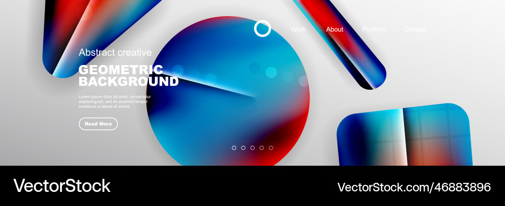 Abstract background for your landing page design Vector Image