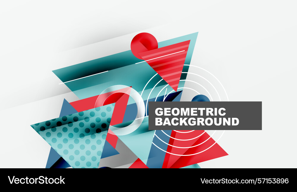 Abstract geometric shapes overlap creating Vector Image