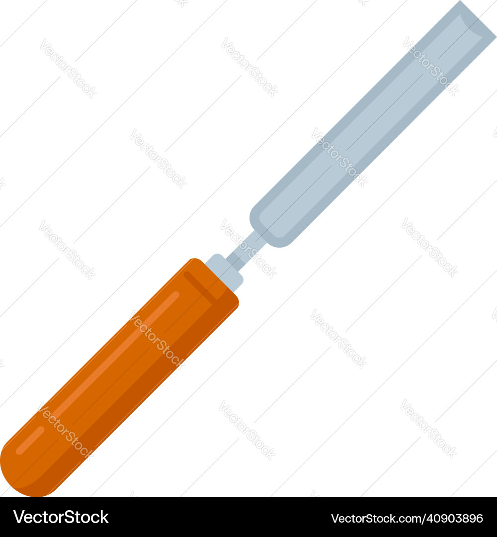 Chisel masonry icon flat isolated Chisel masonry icon flat isolated Vector Image