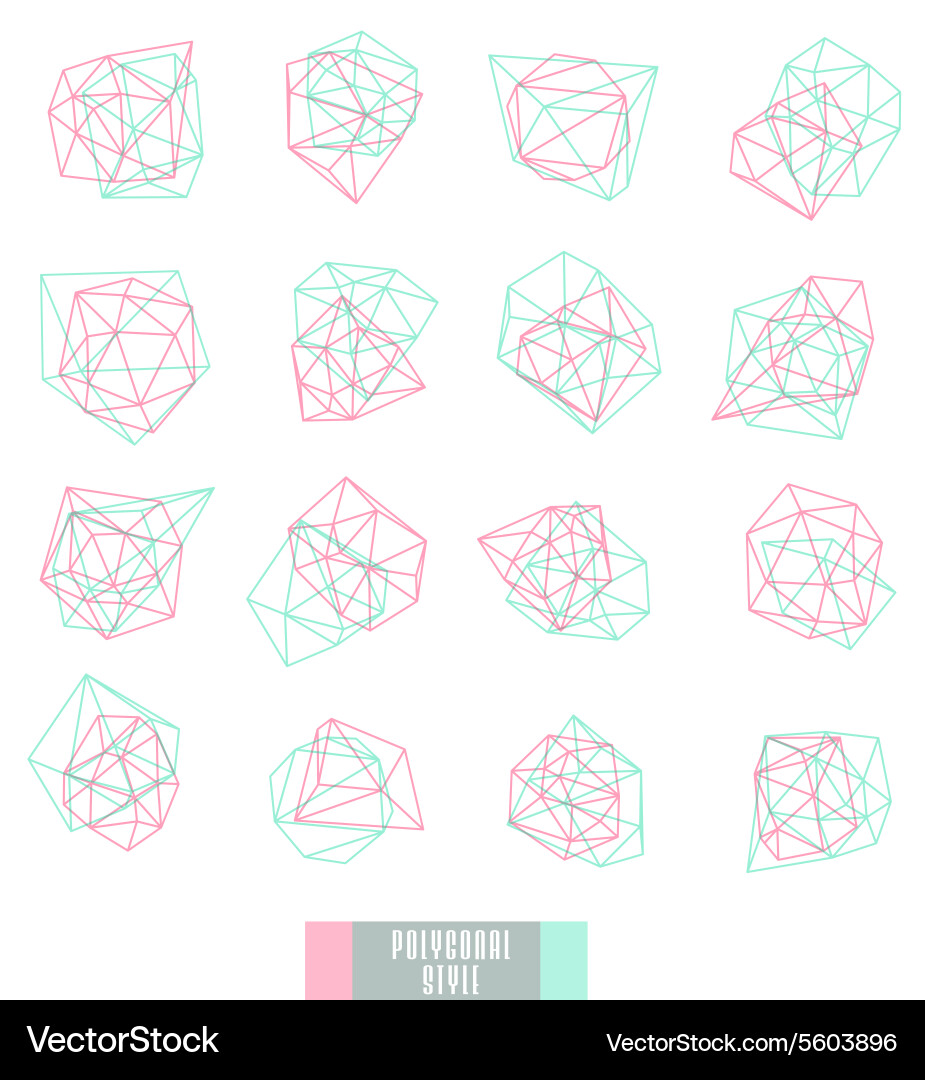 Cosmic Polygon Triangles vector image