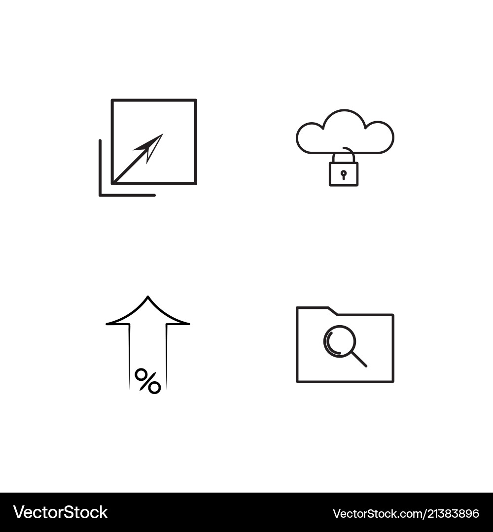 Essential linear icons set simple outline Vector Image