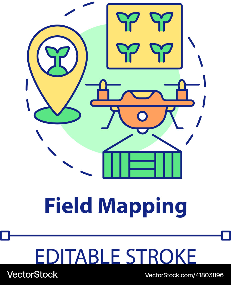Field mapping concept icon Vector Image