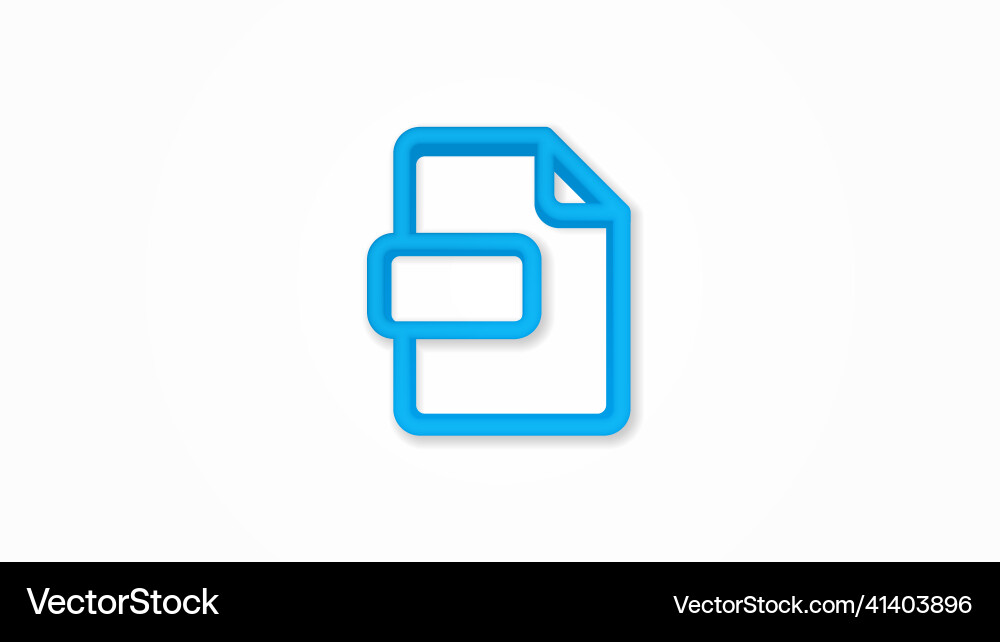 File format document realistic icon 3d line File format document realistic icon 3d line vector image