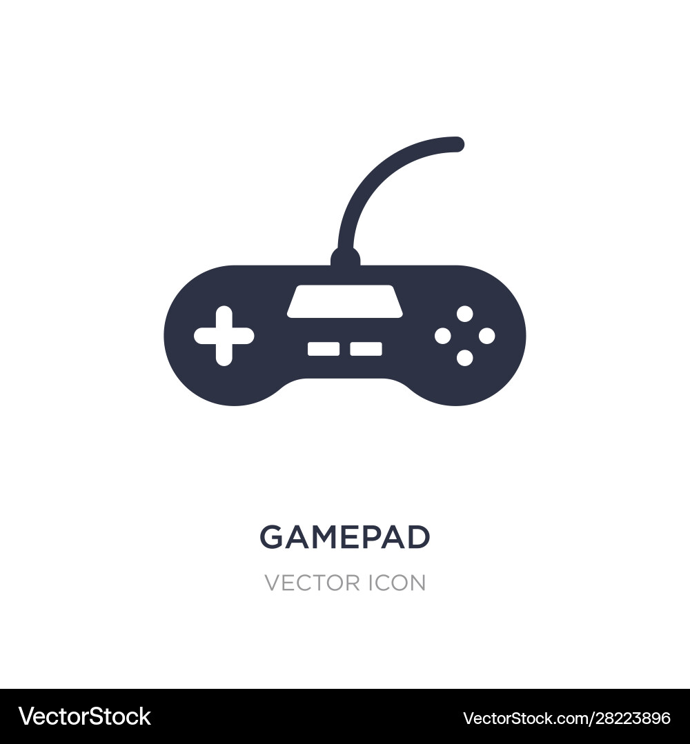 Gamepad icon on white background simple element Vector Image