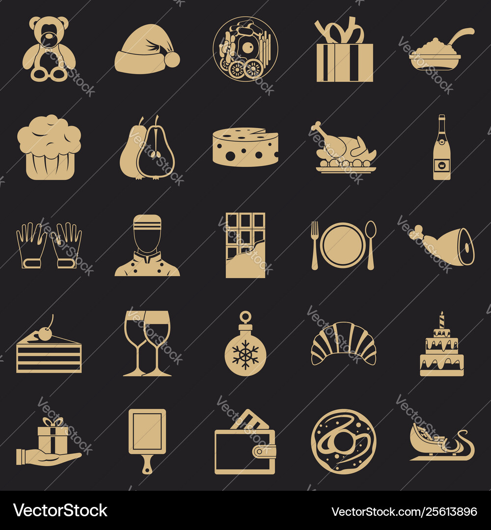 Generosity icons set simple style Generosity icons set simple style vector image