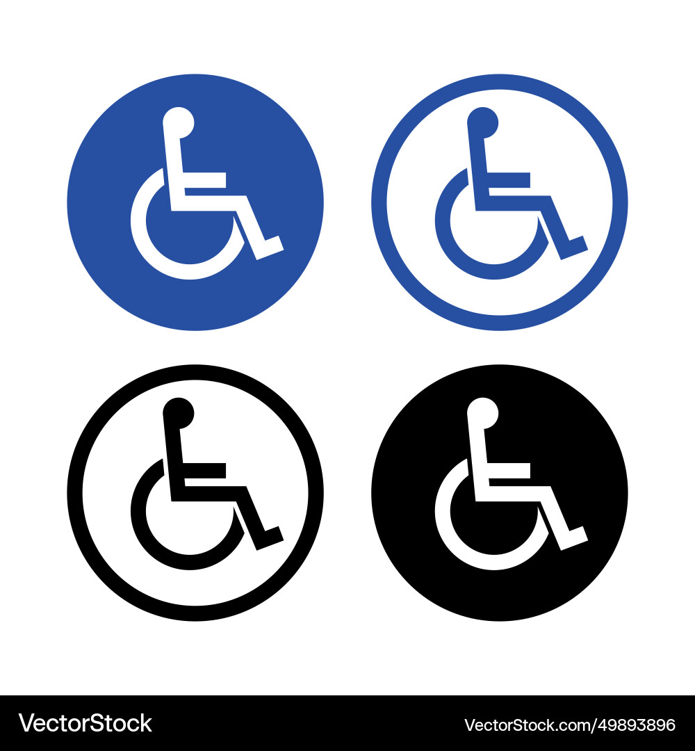 Handicap signage wc invalid icon disable Handicap signage wc invalid icon disable vector image