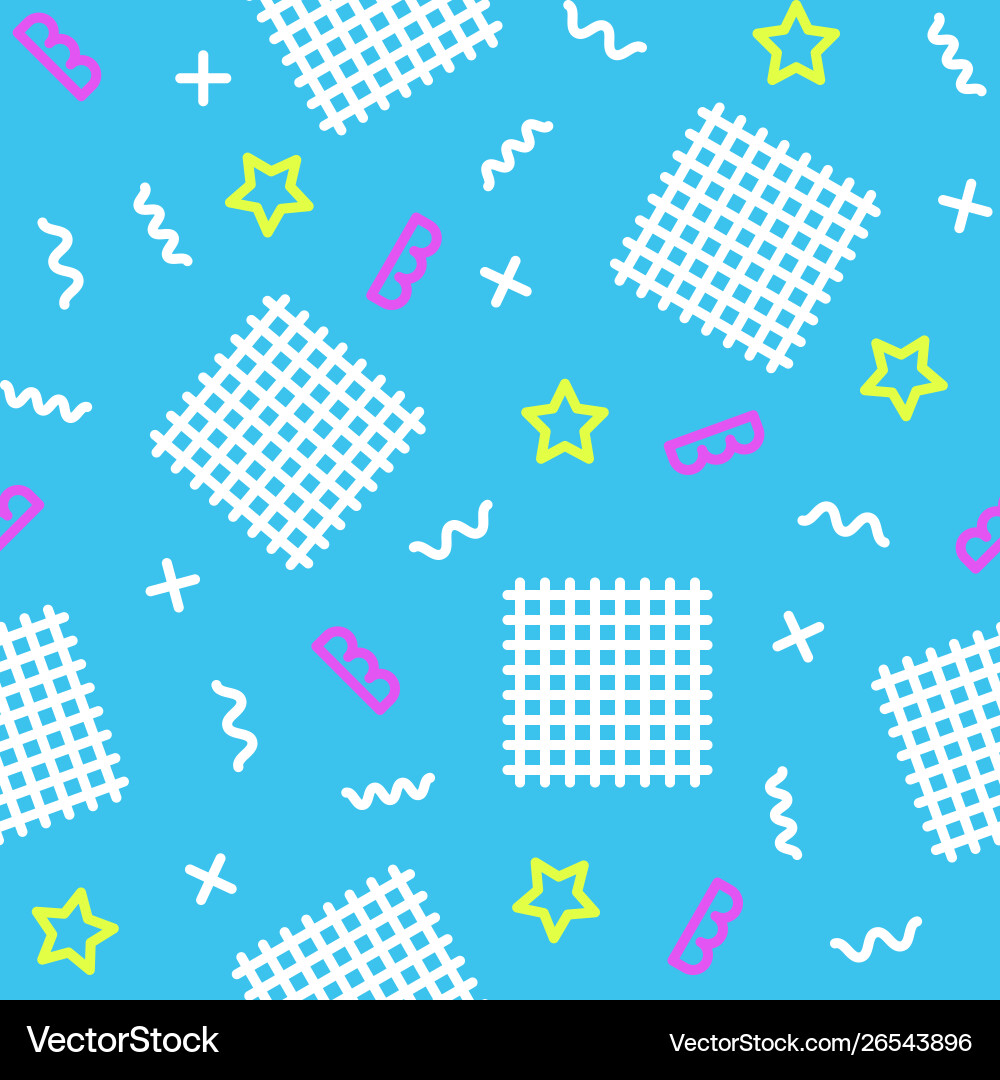 Memphis seamless pattern geometric design for use vector image