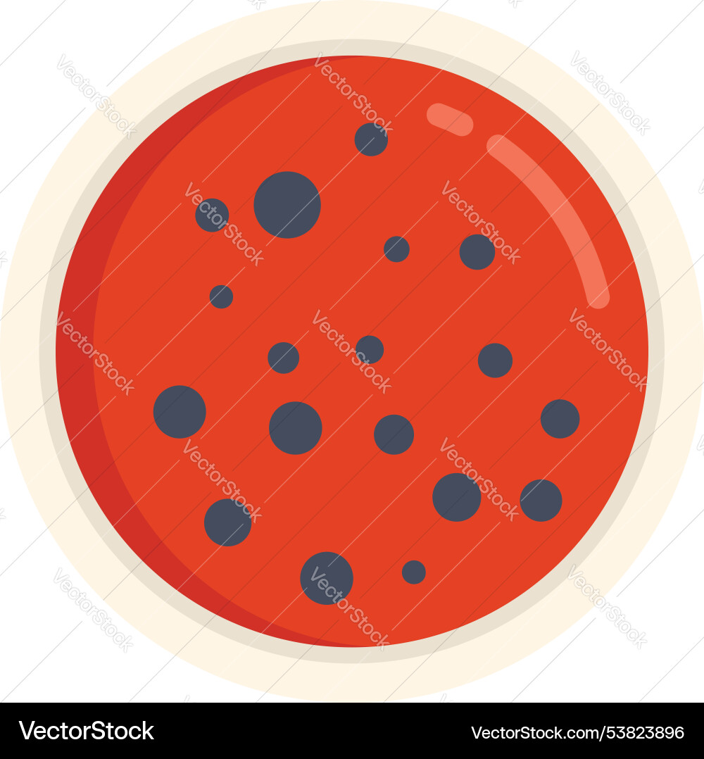 Petri dish showing bacterial colonies growing Petri dish showing bacterial colonies growing vector image