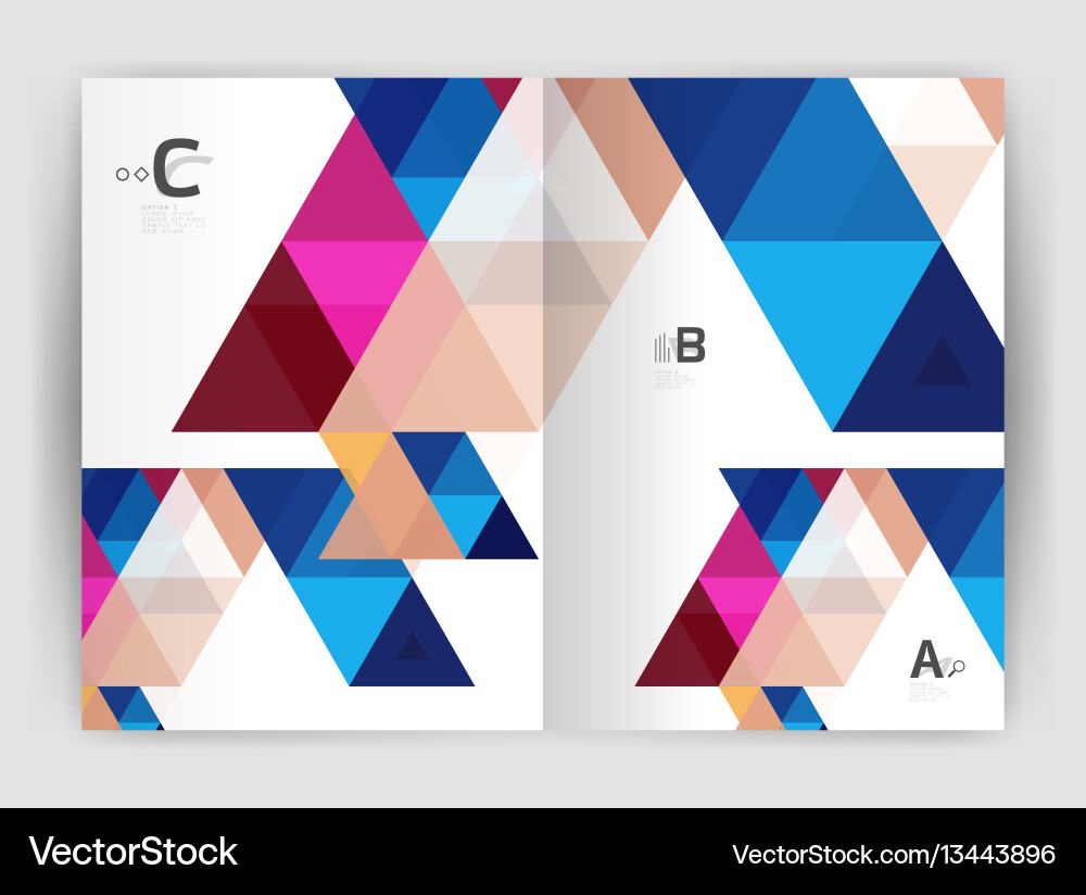 Print triangle modern template Print triangle modern template vector image
