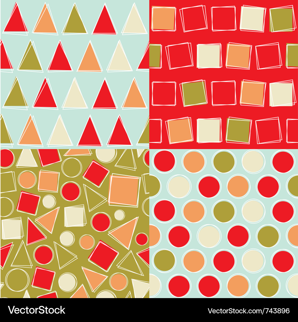 Retro Geometric Patterns vector image